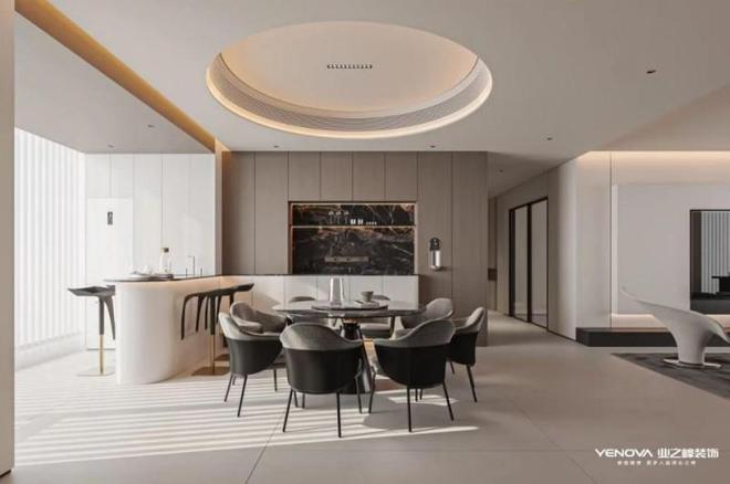 惊艳亮相！南阳业之峰重塑滨河珑府生活语境不朽情缘游戏手机版133㎡现代极简空间(图2)